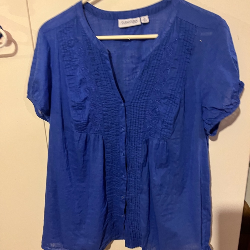 Blue Short Sleeve Top